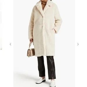 Sandro Jackets Coats Sandro Paris Rocky Faux Shearling Coat